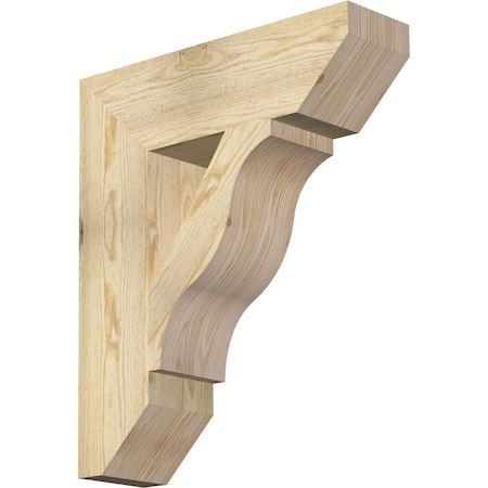 Ekena Millwork Funston Slat Rough Sawn Bracket, Douglas Fir, 6"W x 22"D x 26"H BKT06X22X26FST06RDF
